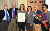 From left:  Dr. Allen Spiegel, Dr. Victor Schuster, Dr. Chinazo Cunningham, Dr. Joanna Starrels, Dr. Aaron Fox, and Dr. Oni Blackstock