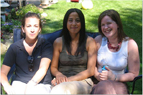 Picnic at Josh's house - Emily, Nareen, and Cara