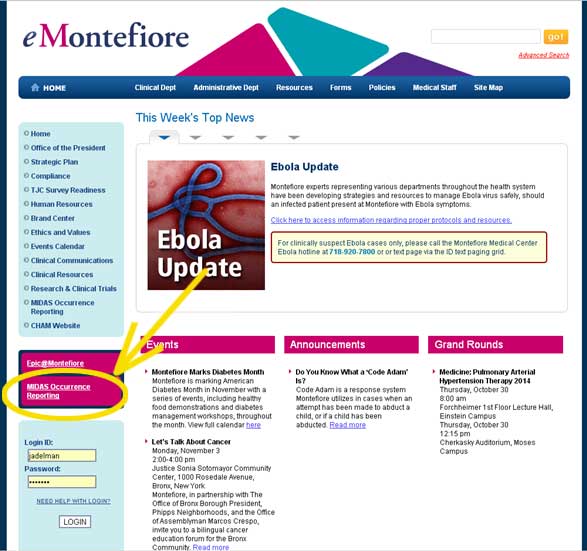 patient safety tool Montefiore intranet Albert Einstein College of Medicine Montefiore Medical Center Bronx Ny