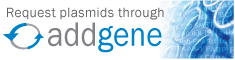 Request plasmids through Addgene