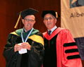Dr. Louis Aledorf (Class of '59) with Dean Allen M. Spiegel