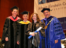 Dr. Steve Almo, Jack Zencheck, Dr. Wendy Zencheck (Class of 2009), and Richard M. Joel