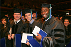MSTP graduates Aaron Bell, Evan Braunstein, Sean Campbell