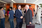 Mark Birns, MD. 74 greeting Dr. Martin Cohen