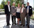 ''Einstein Then & Now'' panelists (l to r) Ira Leviton, MD '84, Dr. Albert Kuperman, Elizabeth DeWitt, MD '09, Dr. Milford Fulop, Leon Chameides, MD '59