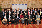 Seated: l to r: Drs. Martin Rosenthal, Itamar Salamon, Michael Heitler, Marion Zucker Goldstein, Isabel Rapin, Milford Fulop, Christine Lawrence, Evelyne Albrecht Schwaber Standing: Alan Schrift, Calvin Ackerman, Louis Aledort, Emanuel T. Phillips, Chester Berschling, Irwin Bernhardt, Arnold Lieber, Mark Reiss, Jesse Roth, Leonard Green, Robert Simon, Marvin Kirschner, Sheldon Eisenman, Leon Chameides, Peter Barland, Eugene Heller, Seligman Rosenberg, Henry Spector, Melvin Shay