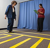 Tests assess participants’ gait and coordination