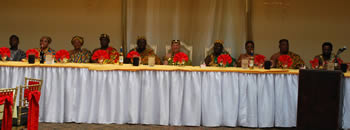 Dais with chiefs and queens