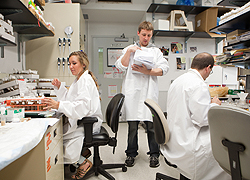 Foundation grants provide support for several technicians and a research fellow to work in the lab.