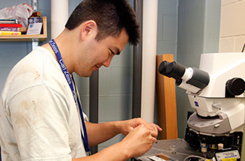 Sung-Min Park in the MBL laboratory where he conducted his research 