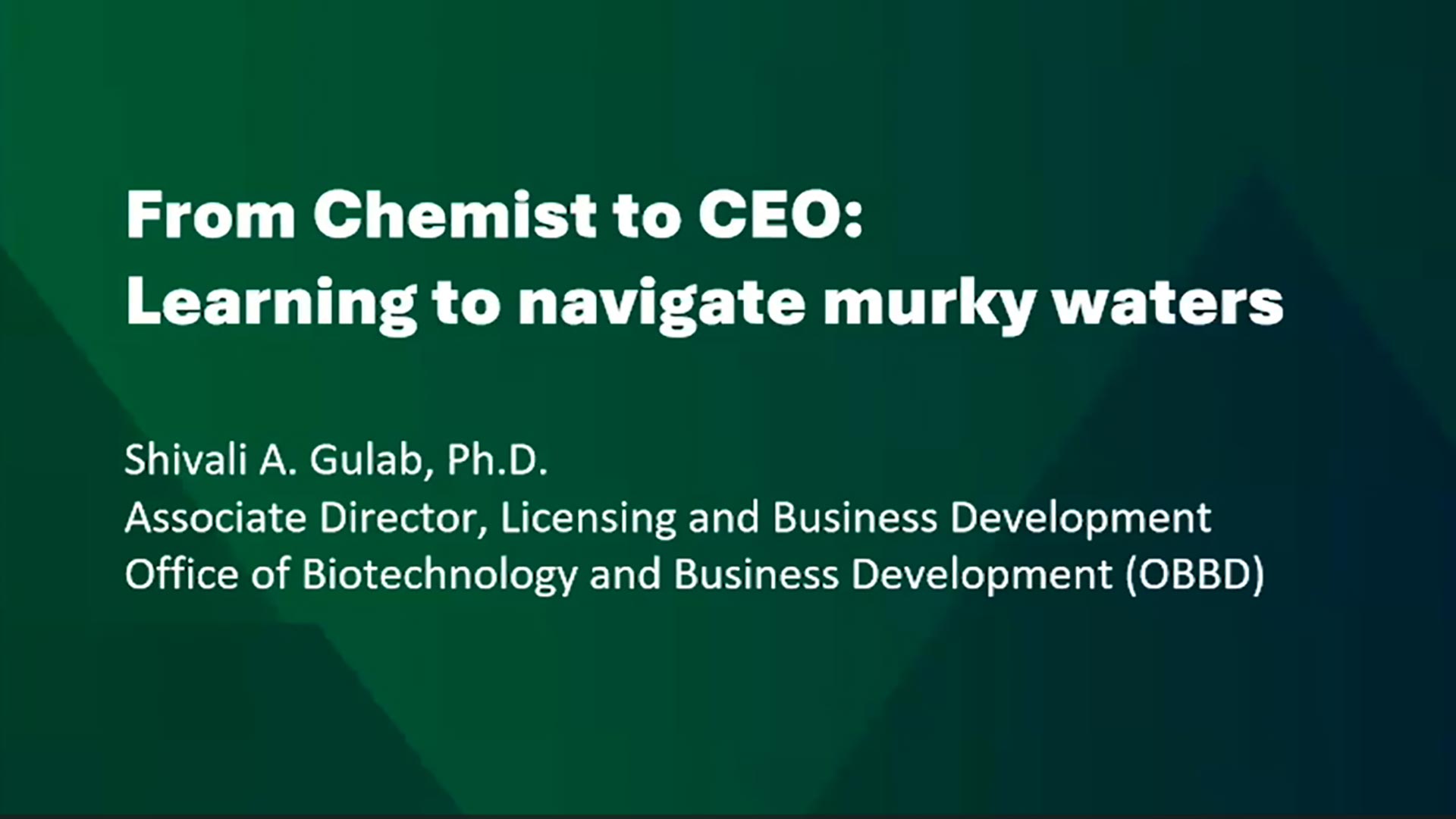 From Chemist To CEO