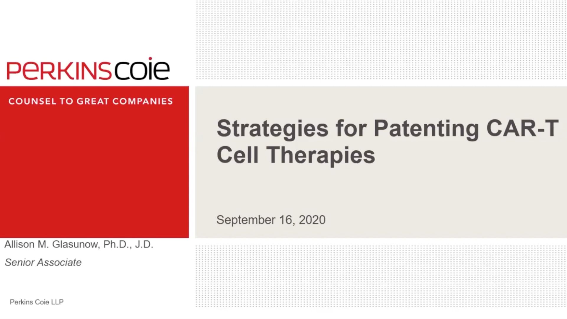 Strategies For Patenting CAR-T Cell Therapeutics