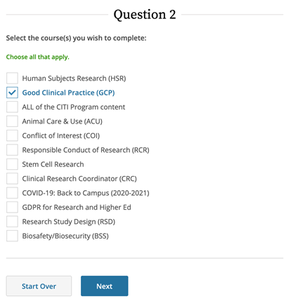 CITI Question 2 Screenshot
