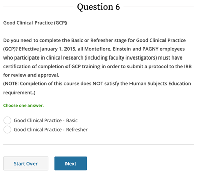 CITI Question 6 Screenshot
